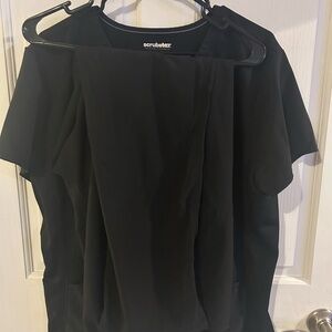 Scrubstar Women's Classic Black Scrub Set